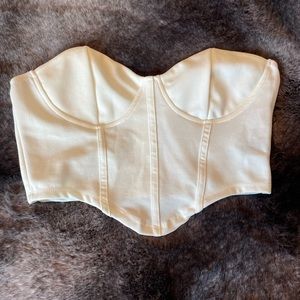 Shein Ivory Crop Top Bralette • Size Small